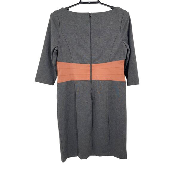 Focus by Shani dress knit leather waist gray size 14 - Picture 4 of 5